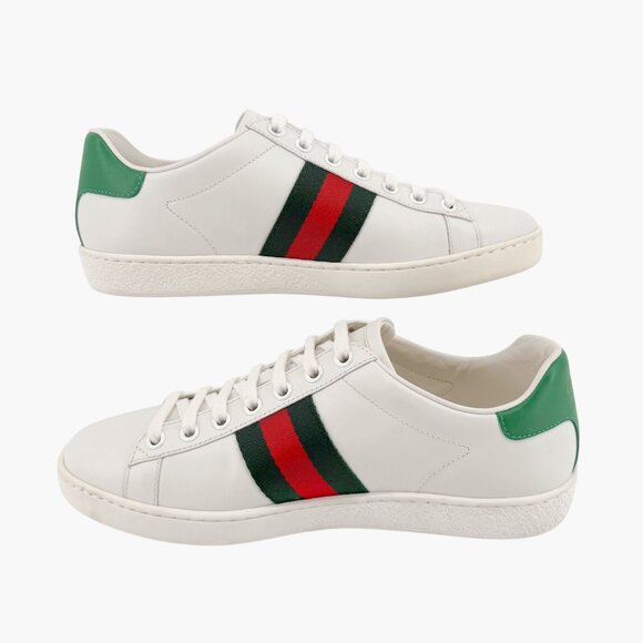 Gucci x Disney Donald Duck Ace Sneakers EU 37 US 7 White Leather Low Top Shoe - Picture 10 of 14